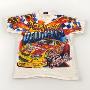 Dale Earnhardt Shirt Mens M Maximum Velocity Peter Max Nascar‎ AOP Vintage 90s